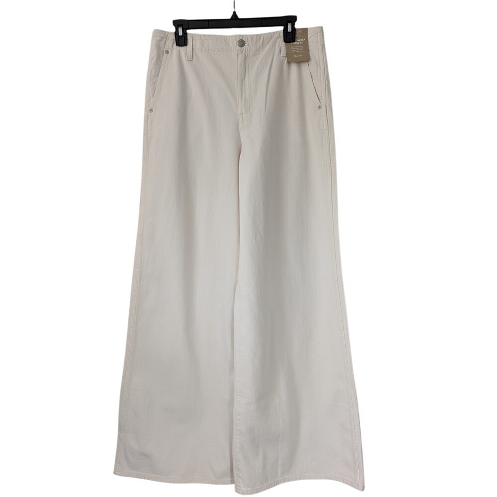 Madewell Wide Sweep Denim Trouser Relaxed Fit Ivory W29 NWT $158 NS912